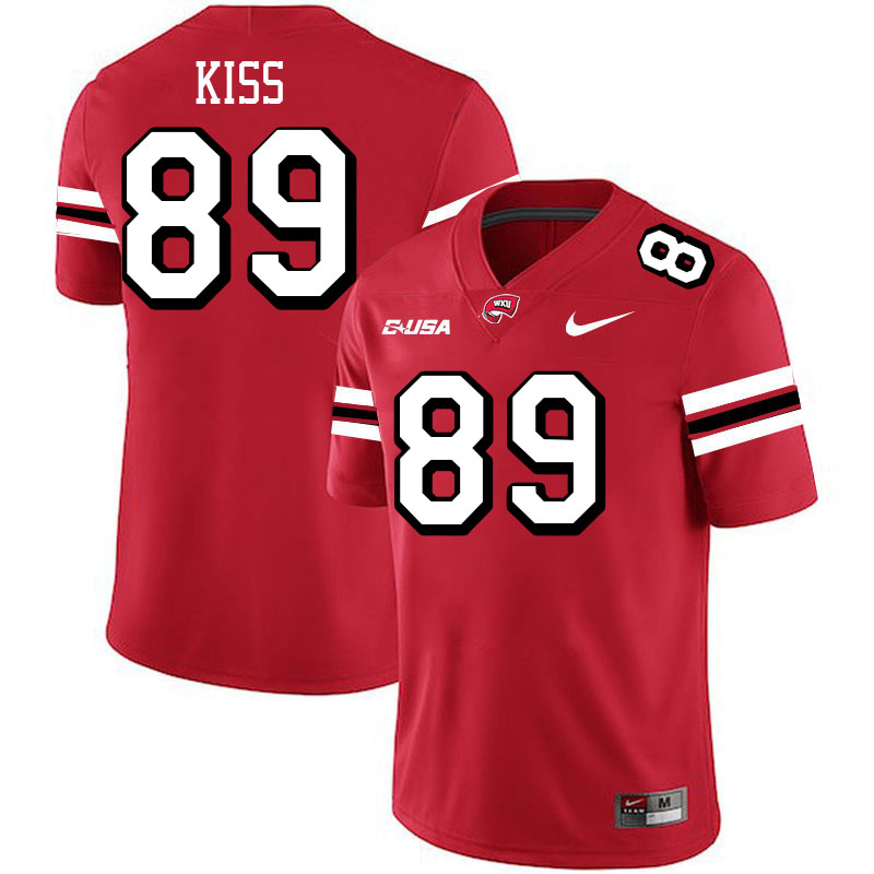 Western Kentucky Hilltoppers #89 C.J. Kiss College Football Jerseys Stitched-Red